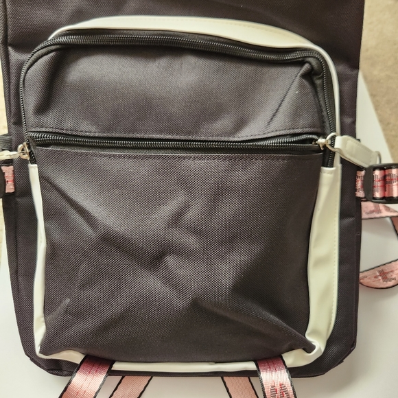 Nezuko Demon Slayer Anime Cosplay School Travel White Black Large Backpack NWOT - Picture 5 of 12